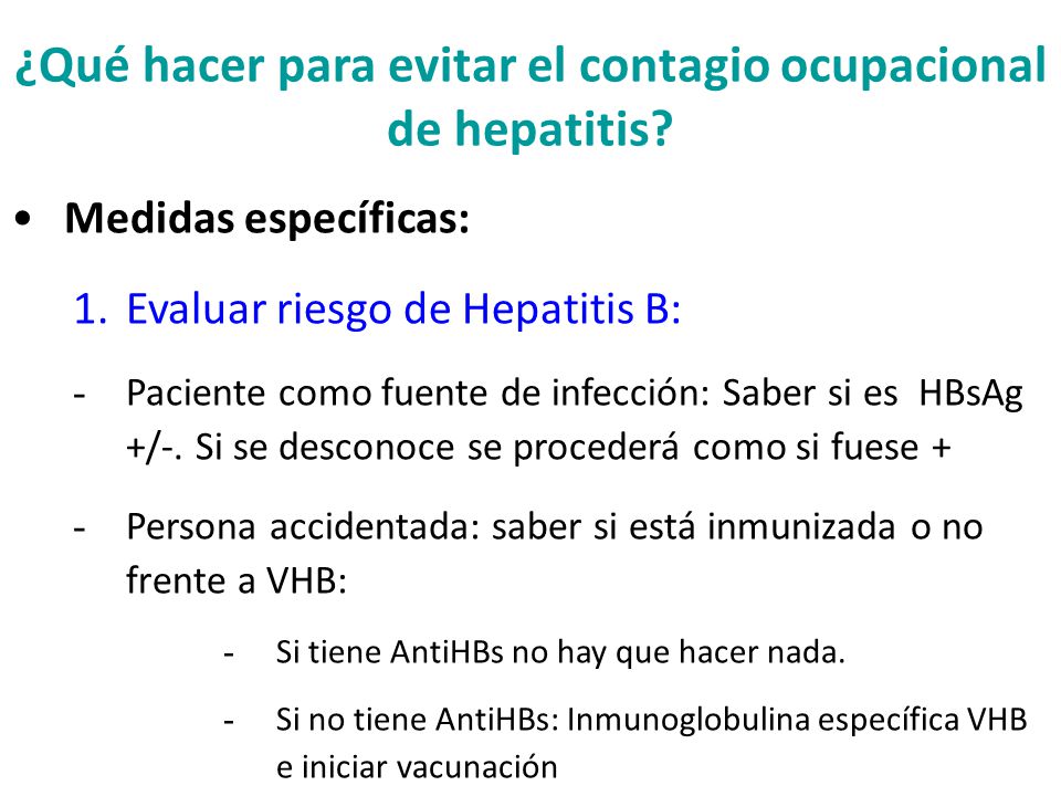 ¿Qué hacer para evitar el contagio ocupacional de hepatitis