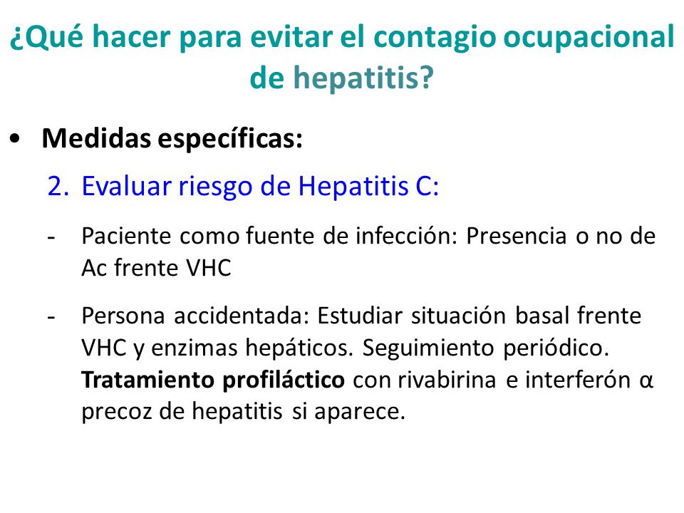¿Qué hacer para evitar el contagio ocupacional de hepatitis