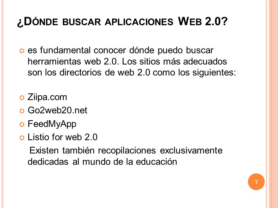 ¿Dónde buscar aplicaciones Web 2.0
