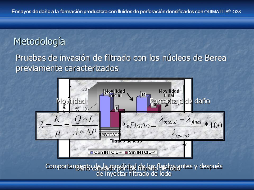 Metodología Pruebas de invasión de filtrado con los núcleos de Berea