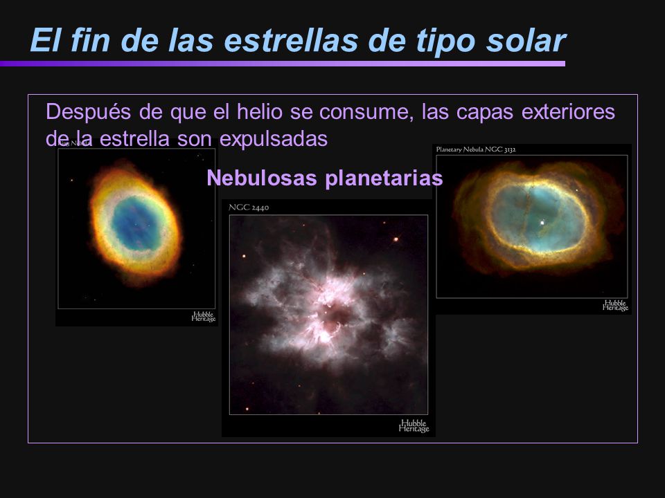 El fin de las estrellas de tipo solar