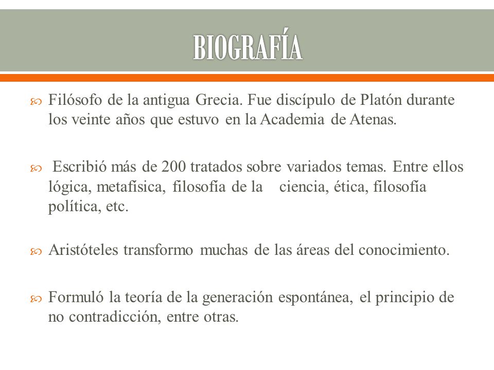 BIOGRAFÍA Filósofo de la antigua Grecia. Fue discípulo de Platón durante los veinte años que estuvo en la Academia de Atenas.