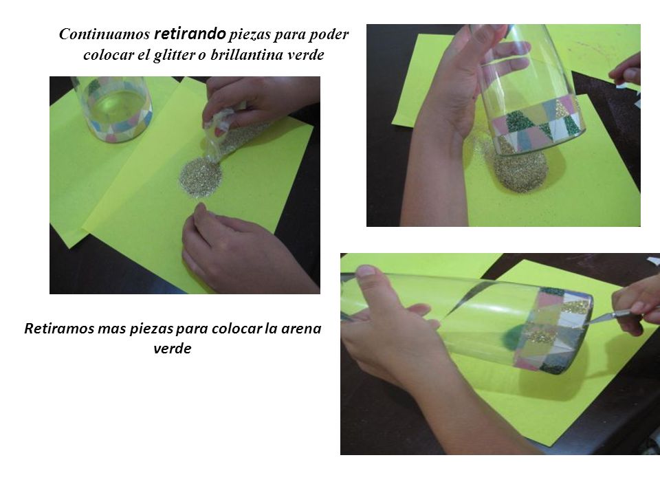 Retiramos mas piezas para colocar la arena verde