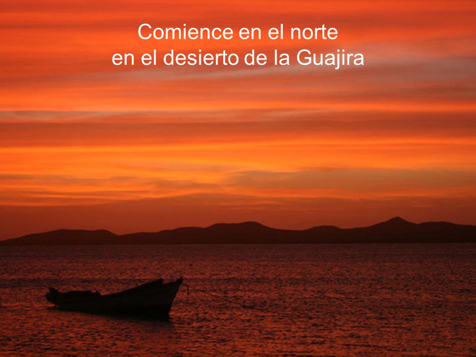 Comience en el norte en el desierto de la Guajira