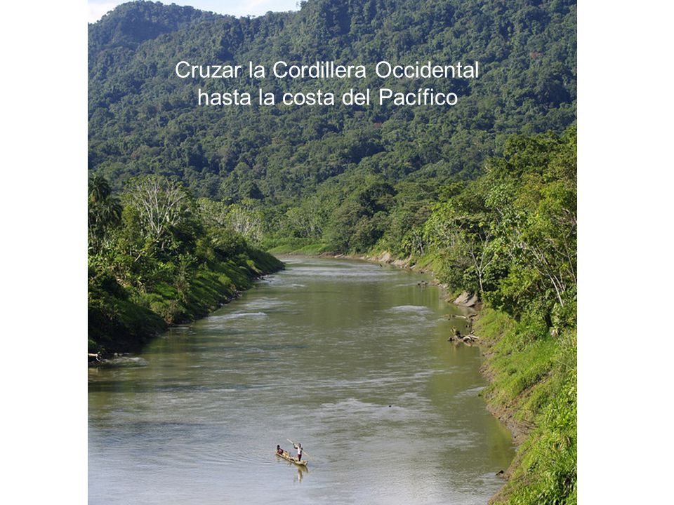 Cruzar la Cordillera Occidental hasta la costa del Pacífico