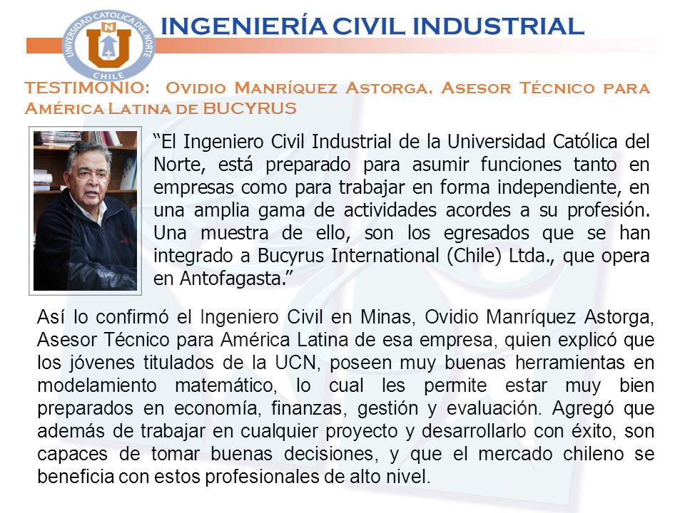 Ingenieria Civil Industrial Tiene Campo Laboral En Chile