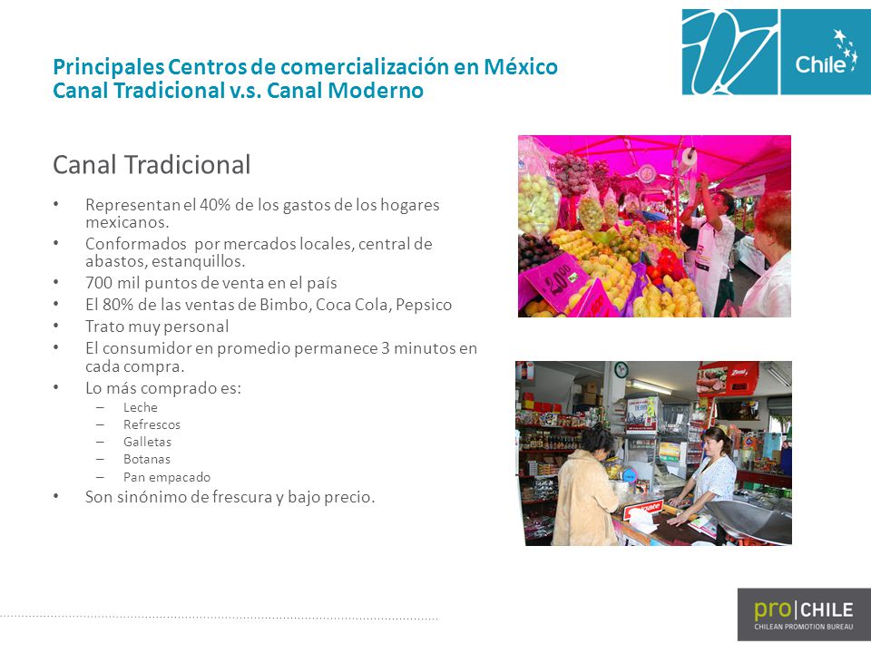 Principales Centros de comercialización en México Canal Tradicional v