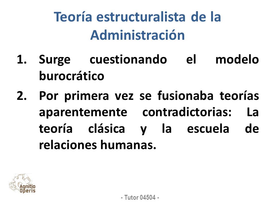 Teoría estructuralista de la Administración