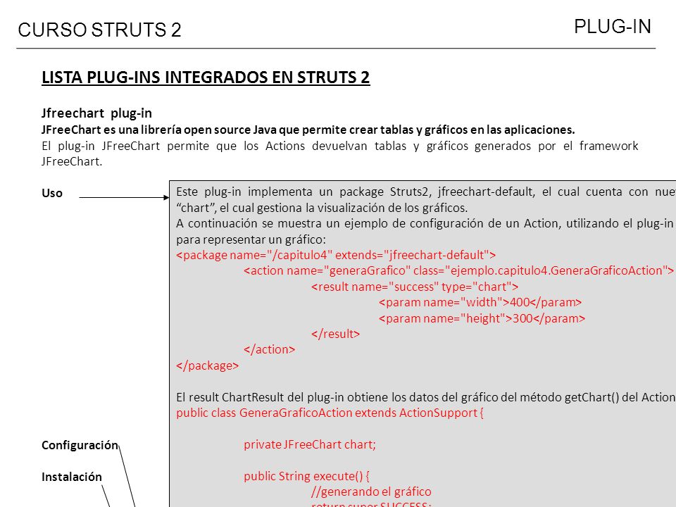 LISTA PLUG-INS INTEGRADOS EN STRUTS 2