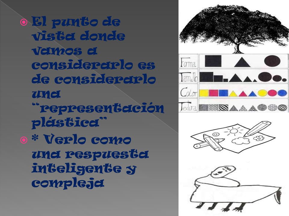 El punto de vista donde vamos a considerarlo es de considerarlo una representación plástica