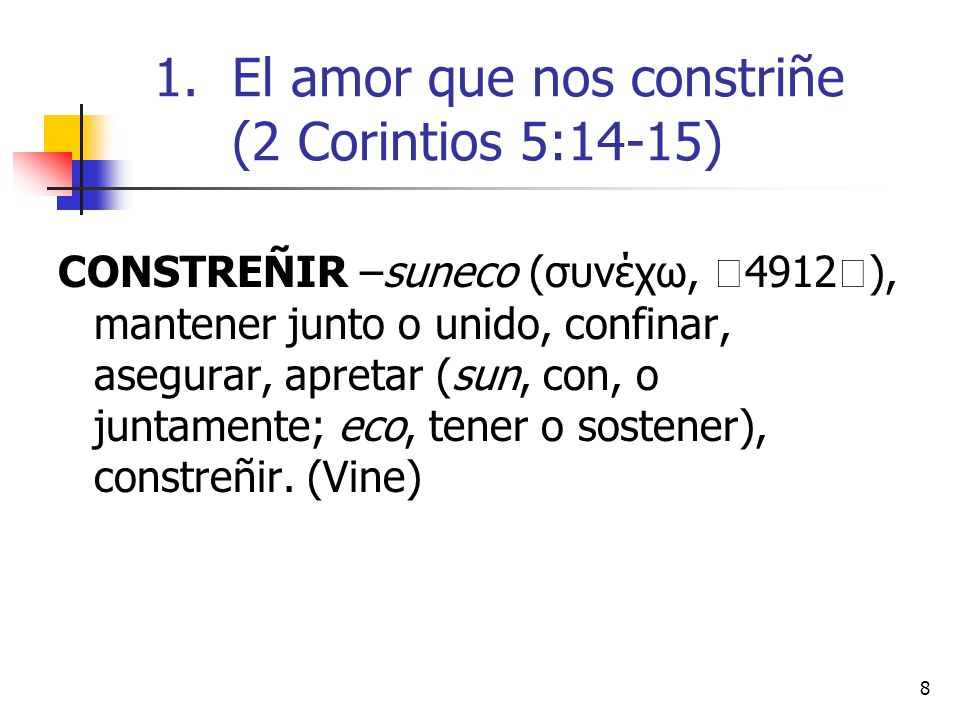 El amor que nos constriñe (2 Corintios 5:14-15)