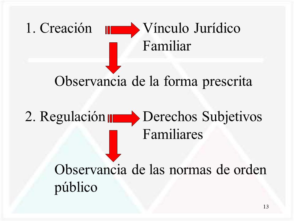 1. Creación. Vínculo Jurídico. Familiar