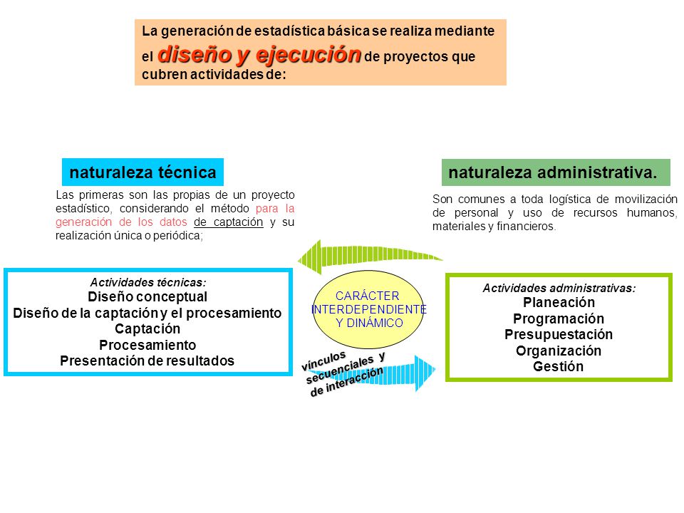 Diseño de la captación y el procesamiento Presentación de resultados