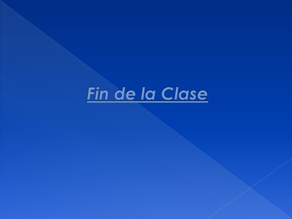 Fin de la Clase