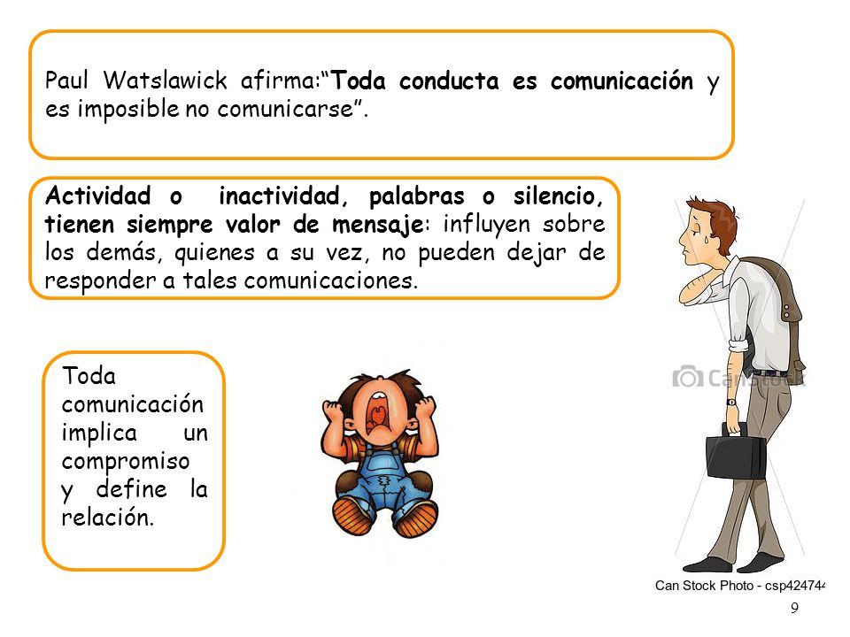 Paul Watslawick afirma: Toda conducta es comunicación y es imposible no comunicarse .
