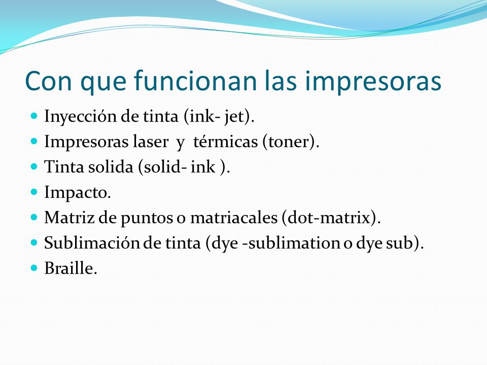 Con que funcionan las impresoras
