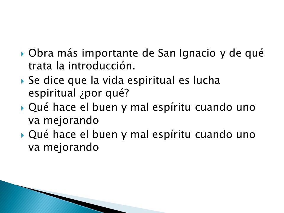 Obra más importante de San Ignacio y de qué trata la introducción.