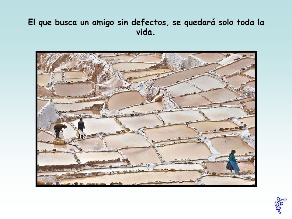 El que busca un amigo sin defectos, se quedará solo toda la vida.