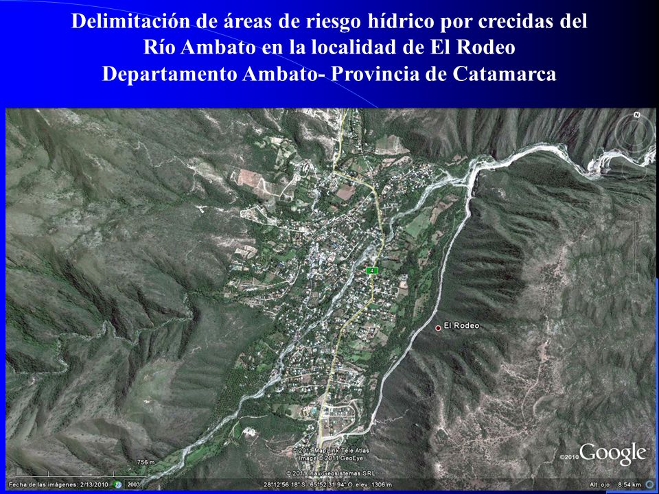 Delimitación de áreas de riesgo hídrico por crecidas del