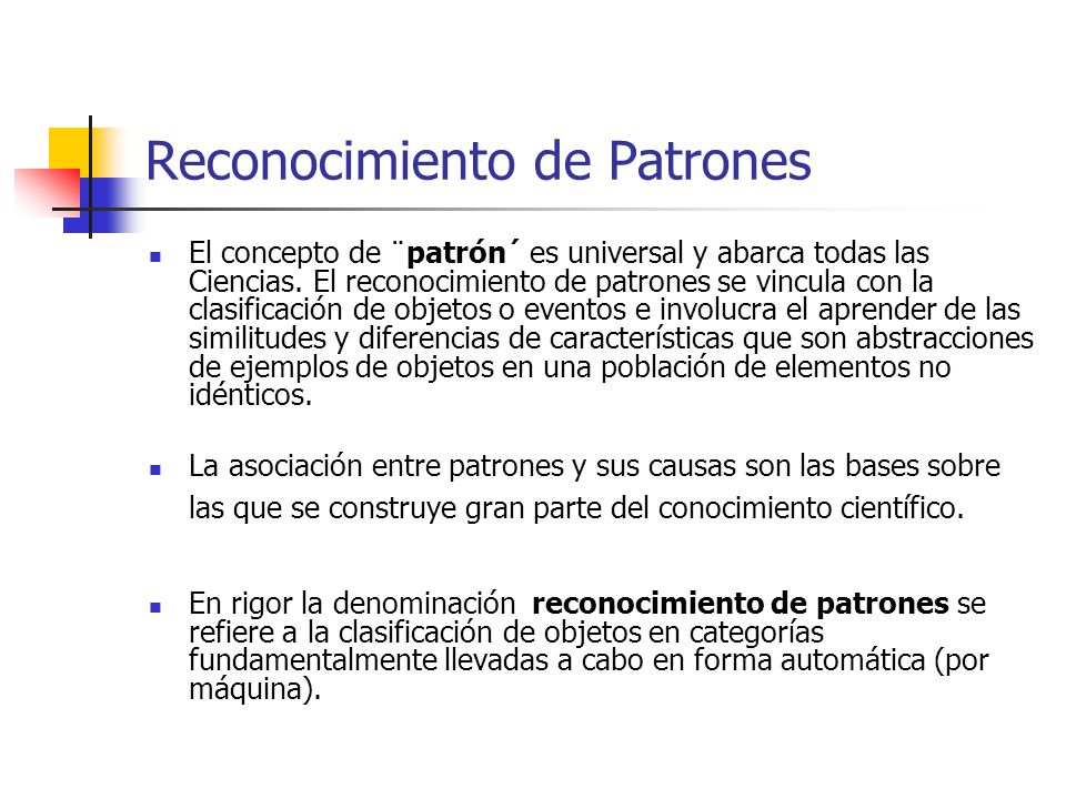 Reconocimiento de Patrones