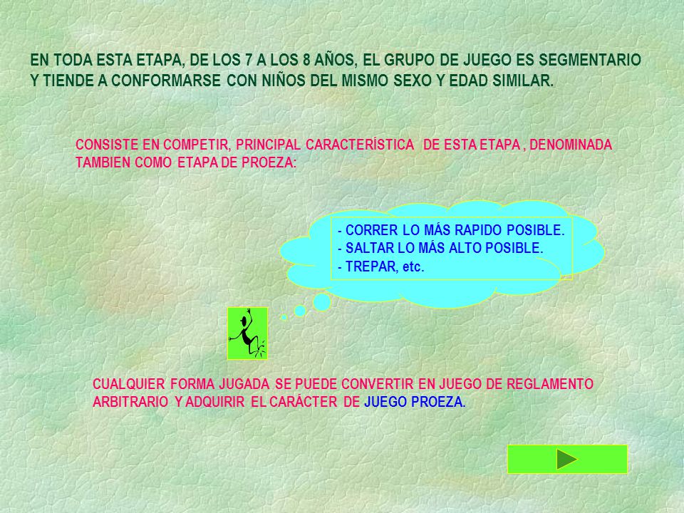 Y TIENDE A CONFORMARSE CON NIÑOS DEL MISMO SEXO Y EDAD SIMILAR.
