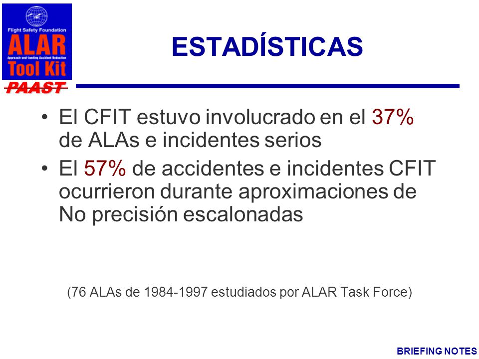 (76 ALAs de estudiados por ALAR Task Force)