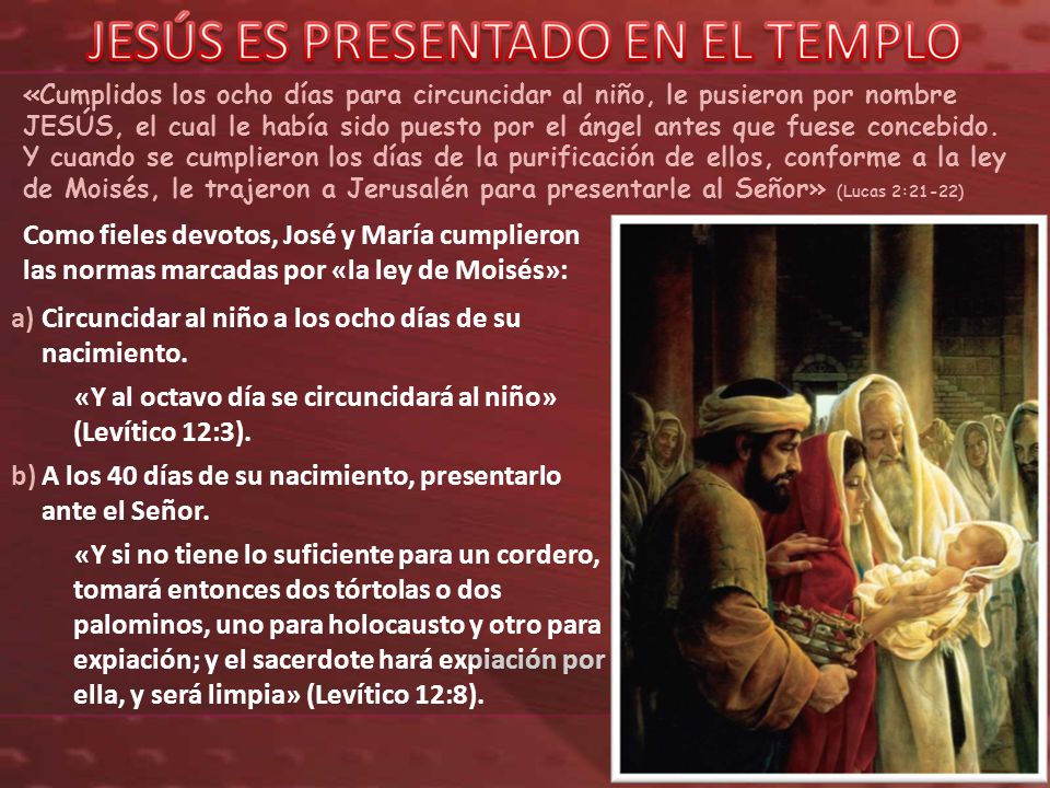 Circuncidar al niño a los ocho días de su nacimiento.