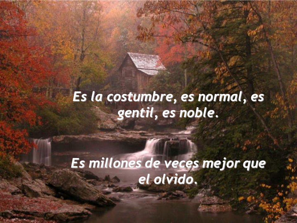 Es la costumbre, es normal, es gentil, es noble.