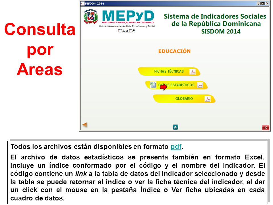 Consulta por Areas Todos los archivos están disponibles en formato pdf.