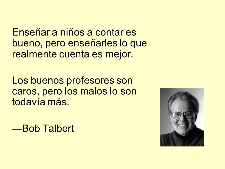 Enseñar a niños a contar es bueno, pero enseñarles lo que realmente cuenta es mejor.