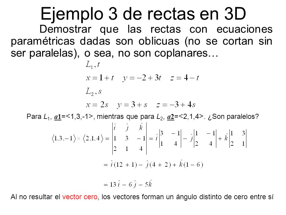 Ejemplo 3 de rectas en 3D