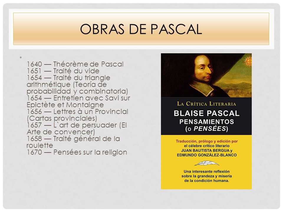 Obras De Pascal