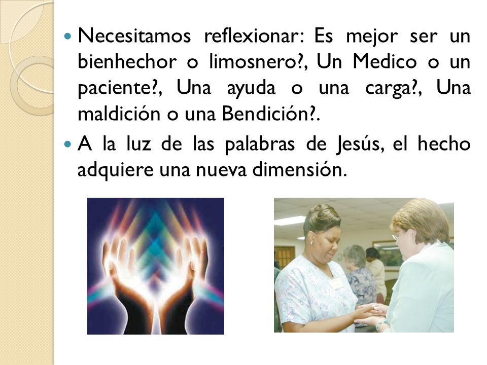Necesitamos reflexionar: Es mejor ser un bienhechor o limosnero