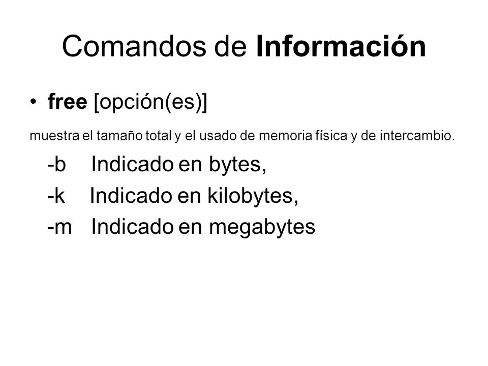 Comandos de Información