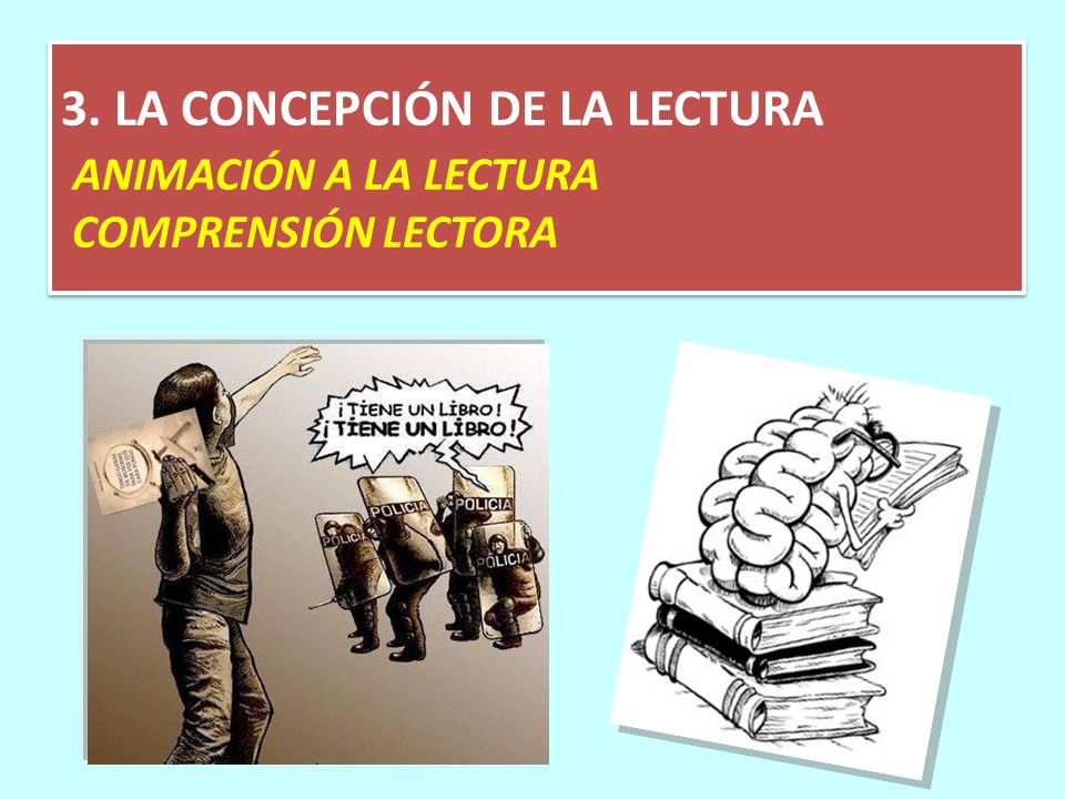 3. LA CONCEPCIÓN DE LA LECTURA ANIMACIÓN A LA LECTURA COMPRENSIÓN LECTORA