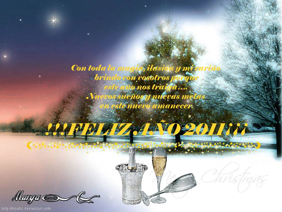 !!!FELIZ AÑO 2011¡¡¡ Con toda la magia, ilusión y mi cariño
