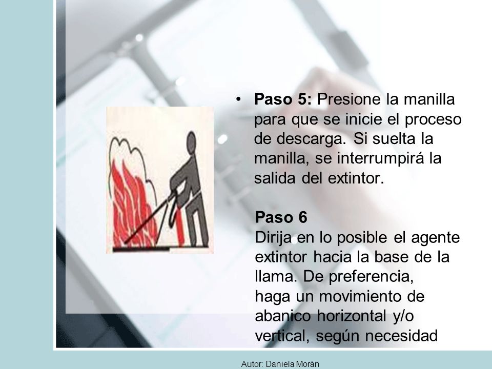 haga un movimiento de abanico horizontal y/o vertical, según necesidad