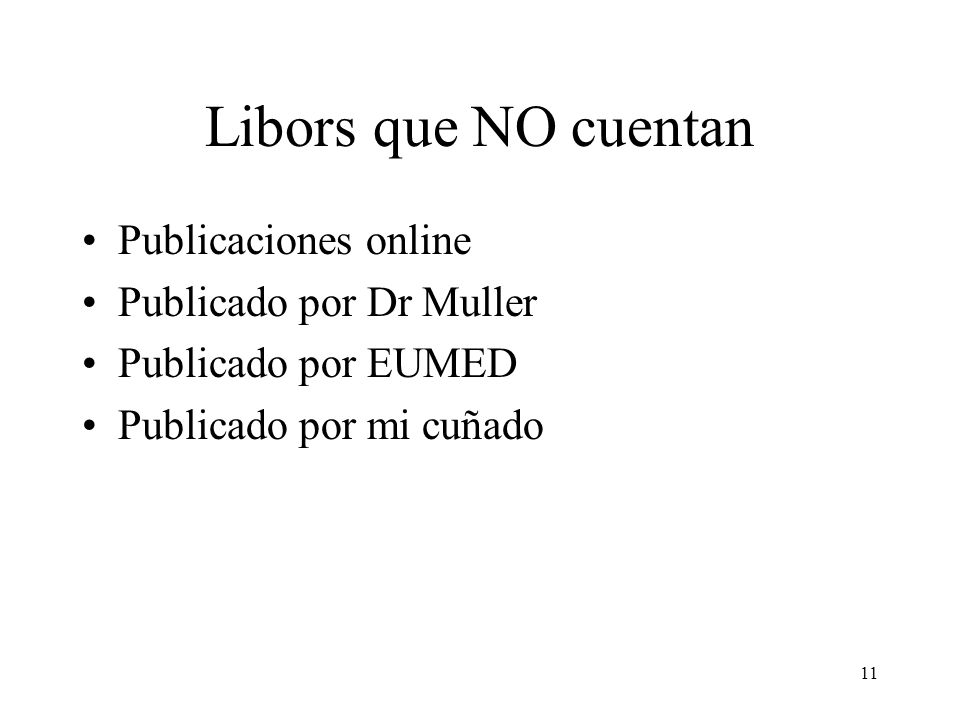 Libors que NO cuentan Publicaciones online Publicado por Dr Muller