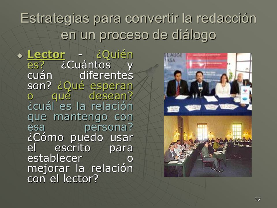 Estrategias para convertir la redacción en un proceso de diálogo