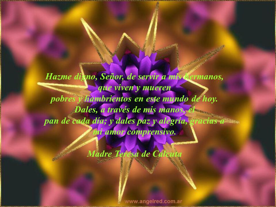 Hazme digno, Señor, de servir a mis hermanos, que viven y mueren