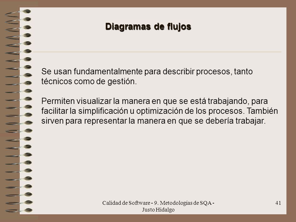Calidad de Software - 9. Metodologías de SQA - Justo Hidalgo