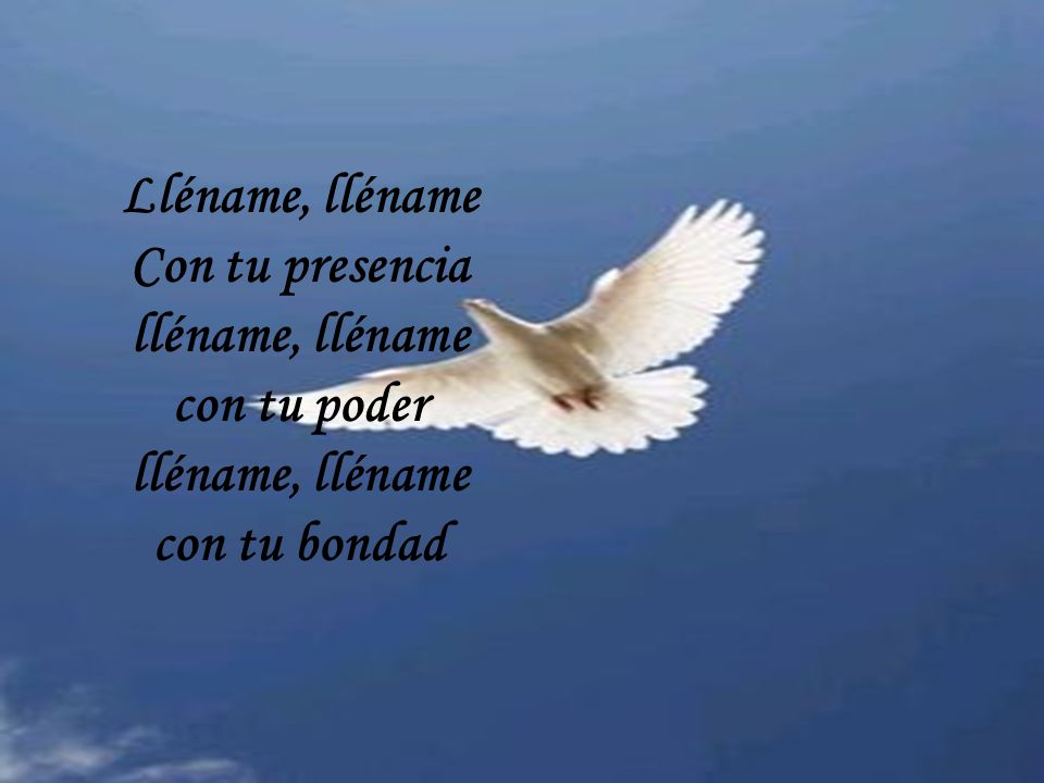 Lléname, lléname Con tu presencia lléname, lléname con tu poder con tu bondad