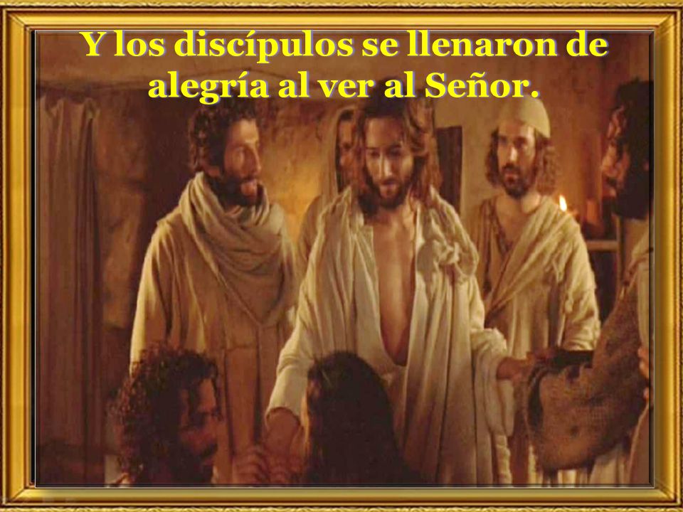 Y los discípulos se llenaron de alegría al ver al Señor.