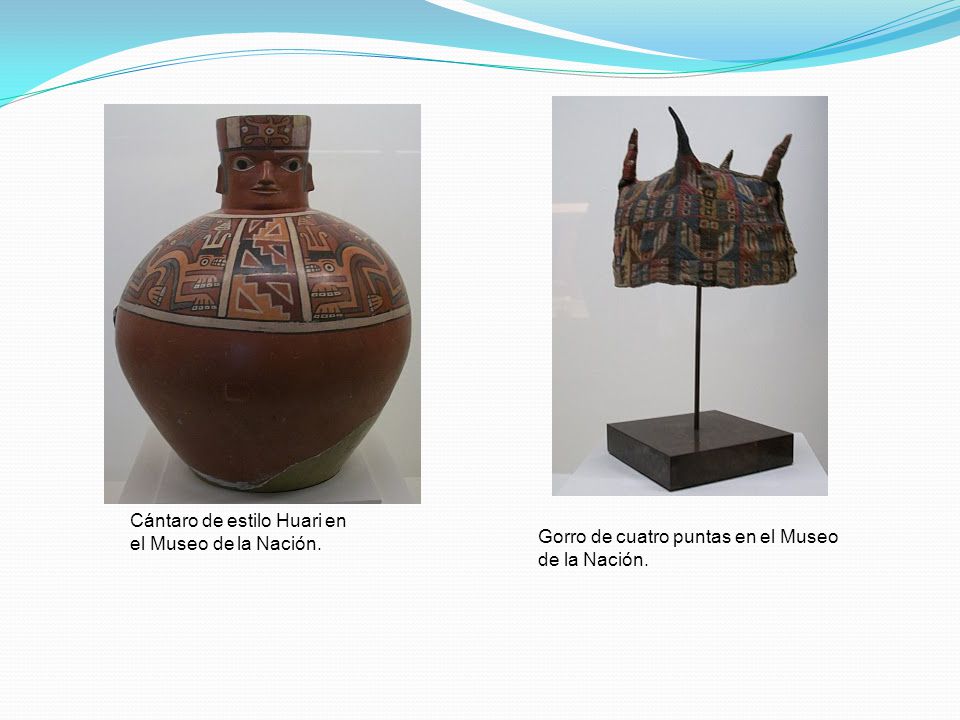 Cántaro de estilo Huari en el Museo de la Nación.