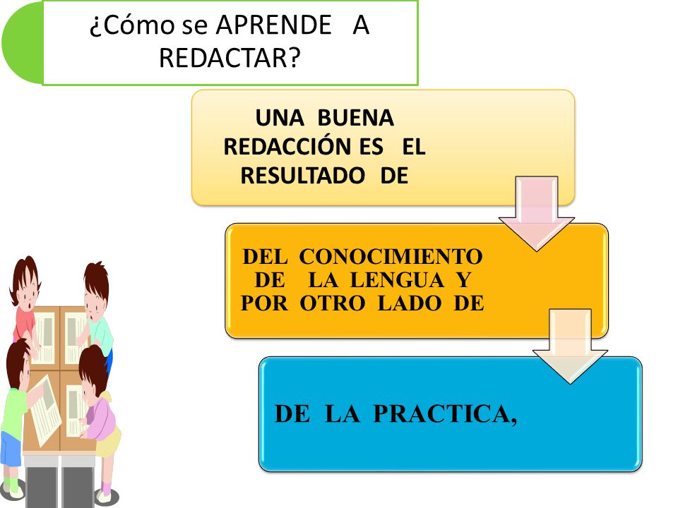 UNA BUENA REDACCIÓN ES EL RESULTADO DE DE LA PRACTICA,