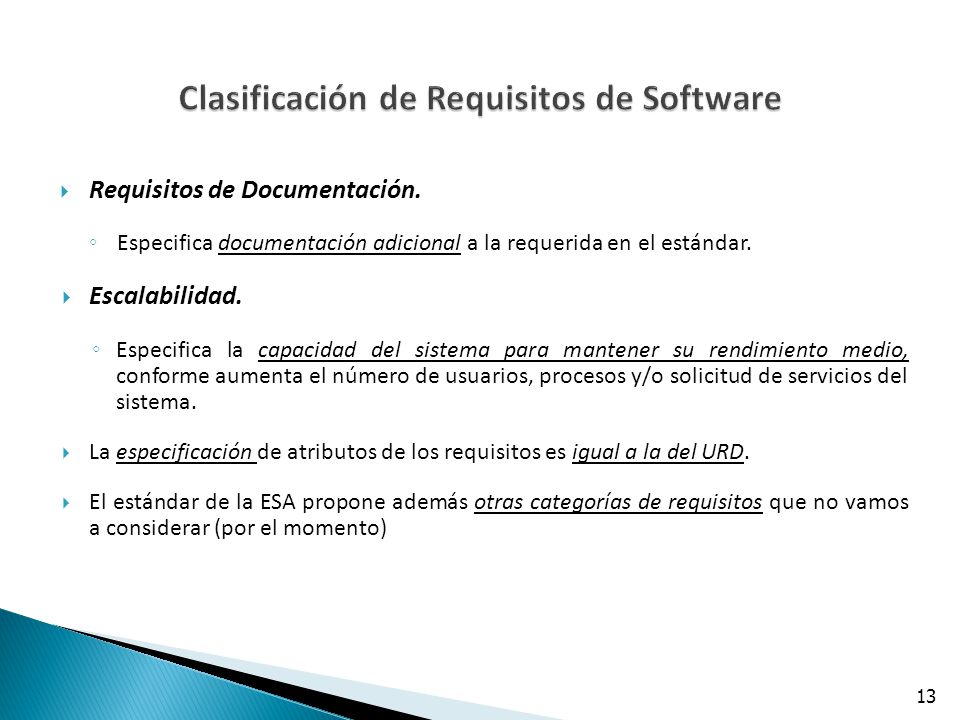 Clasificación de Requisitos de Software