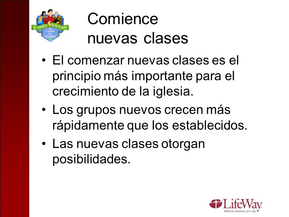 Comience nuevas clases