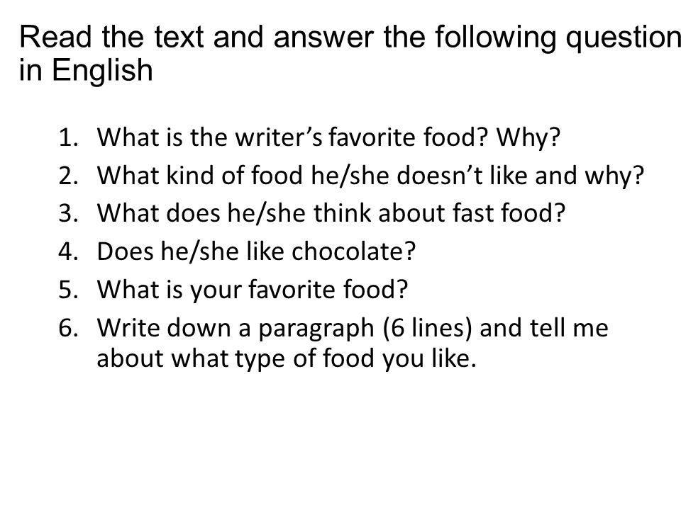 Read the text and answer the following questions in English