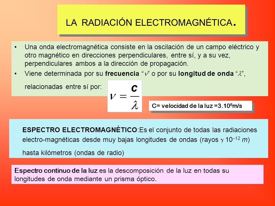 LA RADIACIÓN ELECTROMAGNÉTICA.