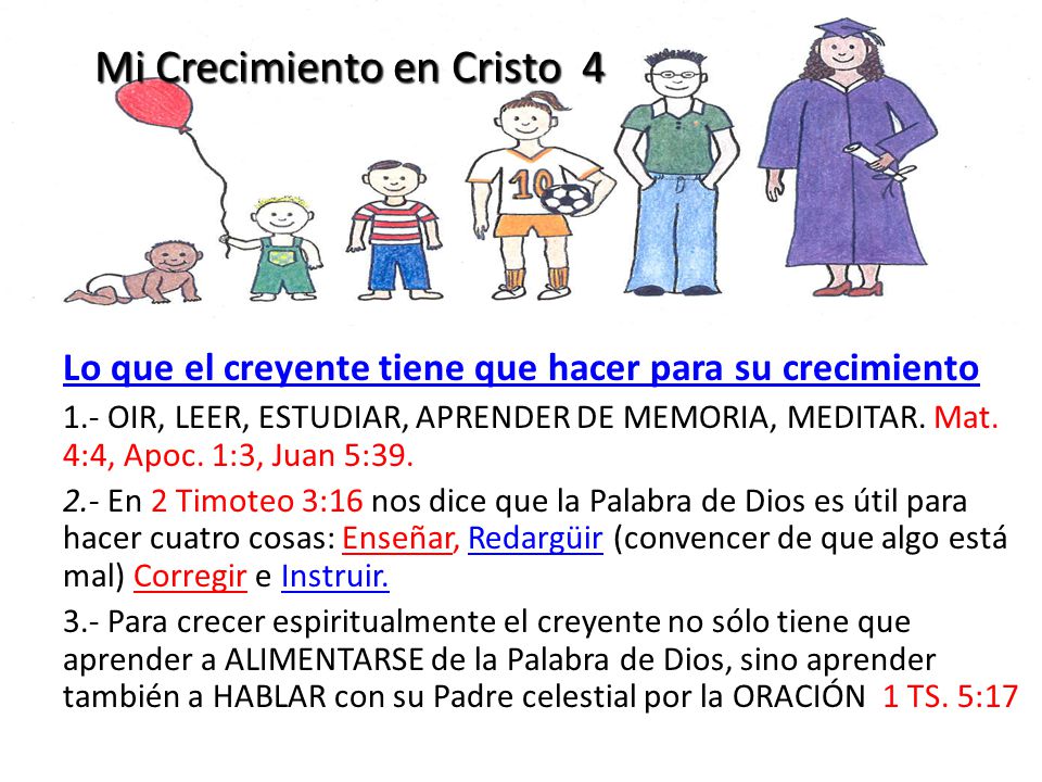 Lo que el creyente tiene que hacer para su crecimiento